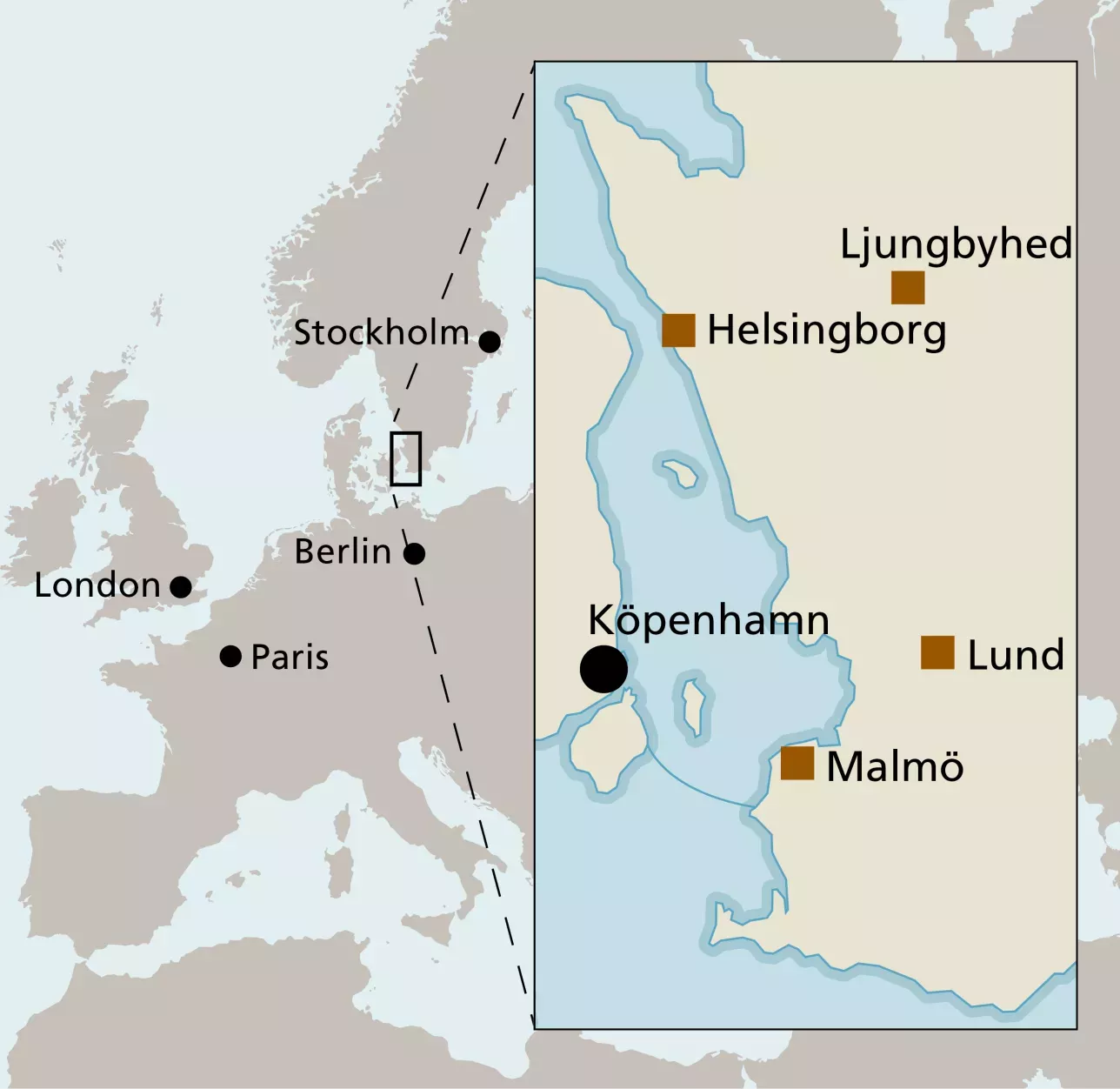 Map of Lund University Campuses